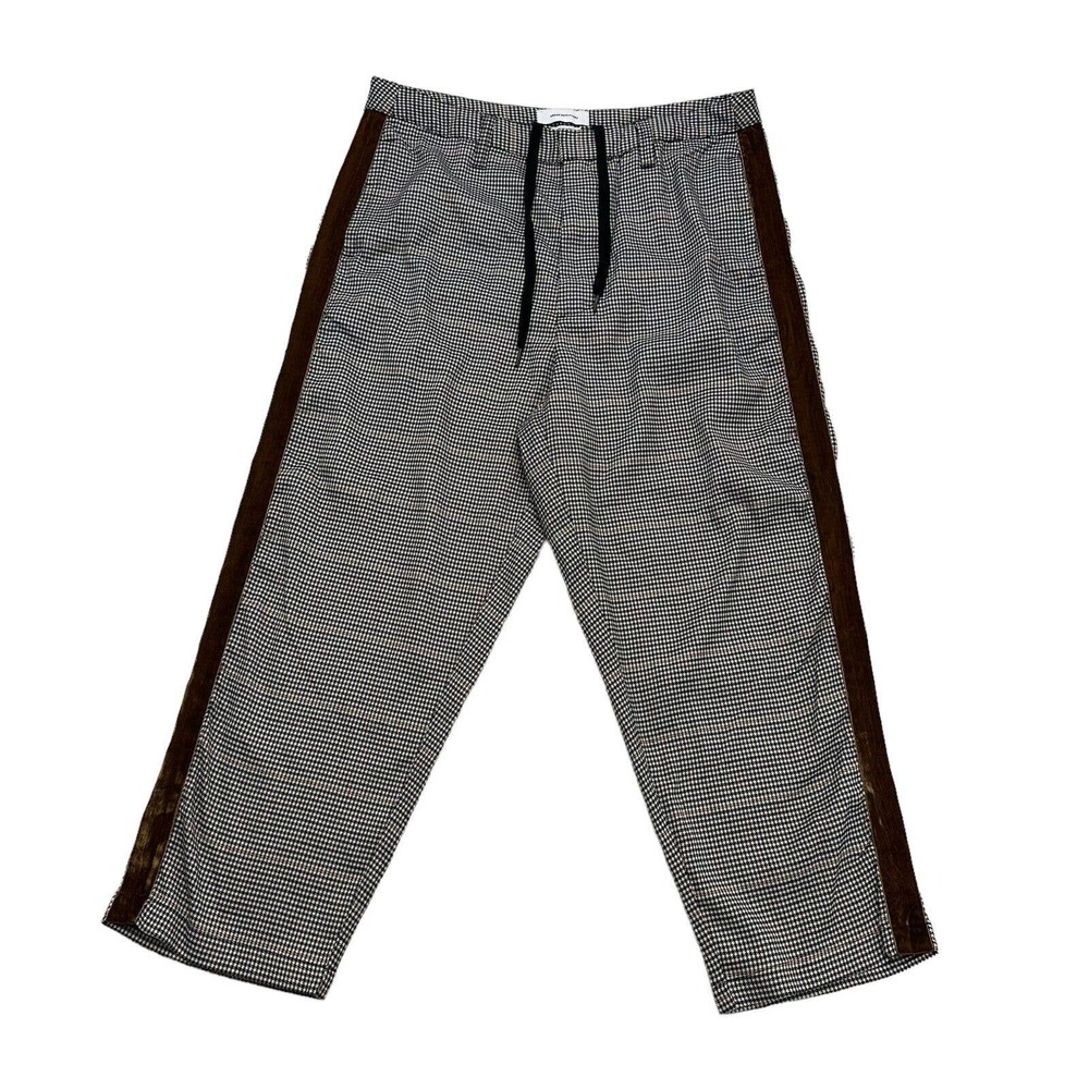 Urban Outfitters Pants Womens 34 Brown Houndstooth Plaid High Rise Cropped